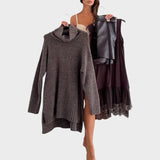 Irén™ - Texturált garbós kötött ruha