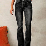 Borbála™ - Magas derekú bootcut farmer