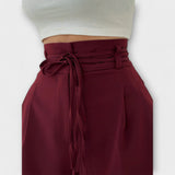 Sára™ - Magas derekú wide leg nadrág zsinórral