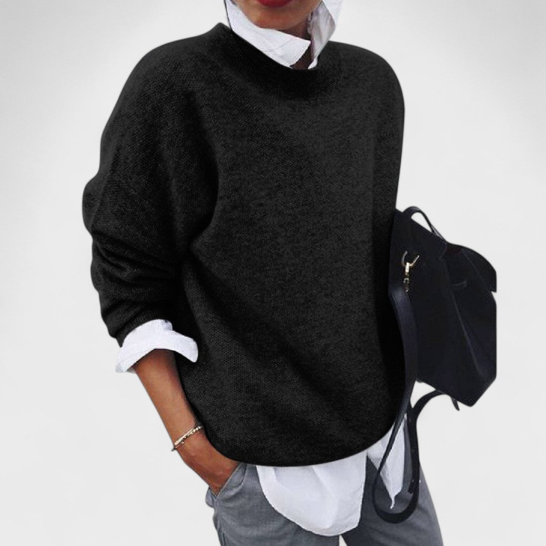 Lilla-Róza™ - Oversized kerek nyakú pulóver