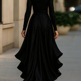 Stella™ - Szatén fodros aszimmetrikus ruha