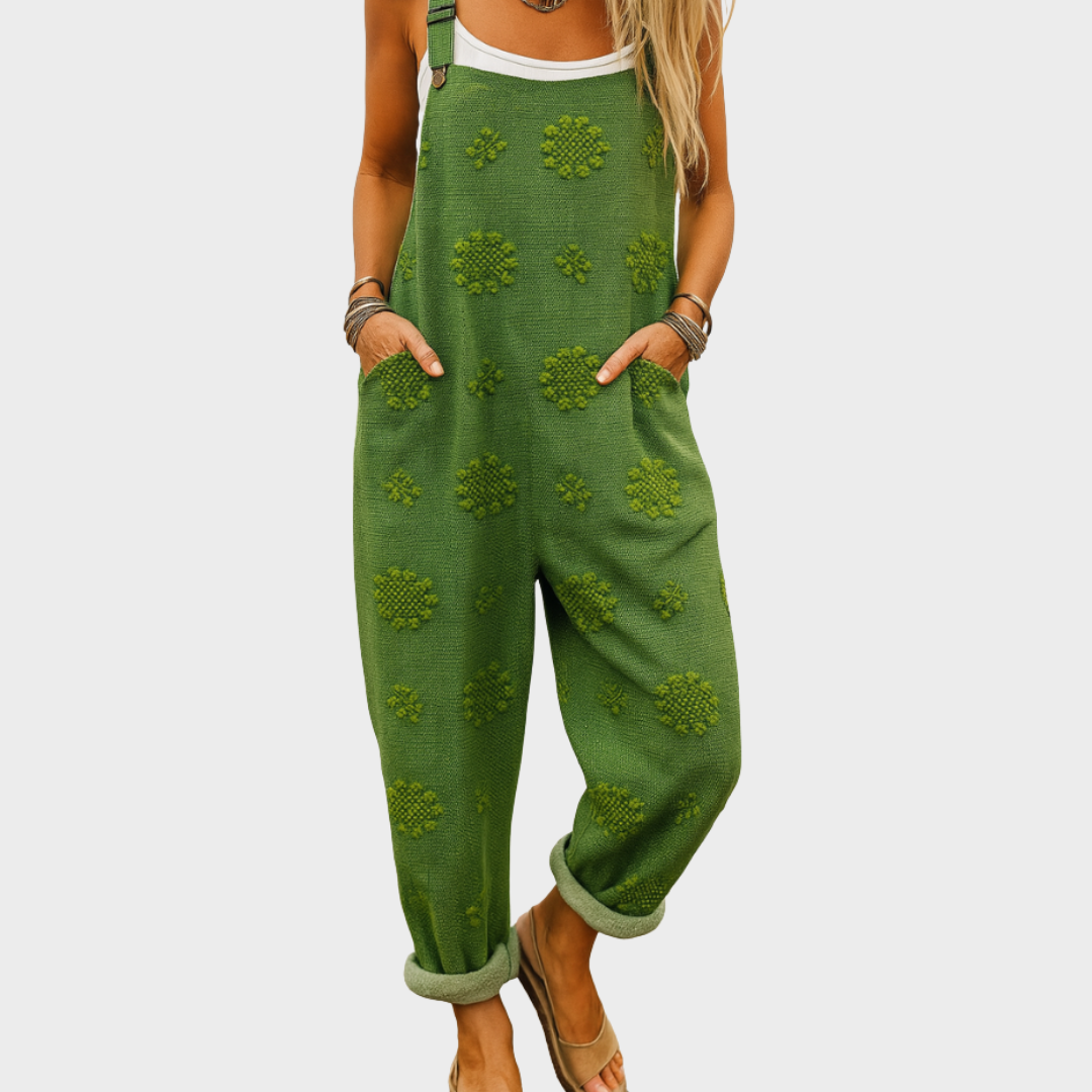 Virág™ - Hímzett virágos overál