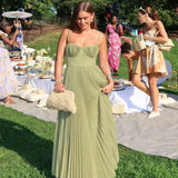 Zöldike™ - Elegáns ráncos ruha