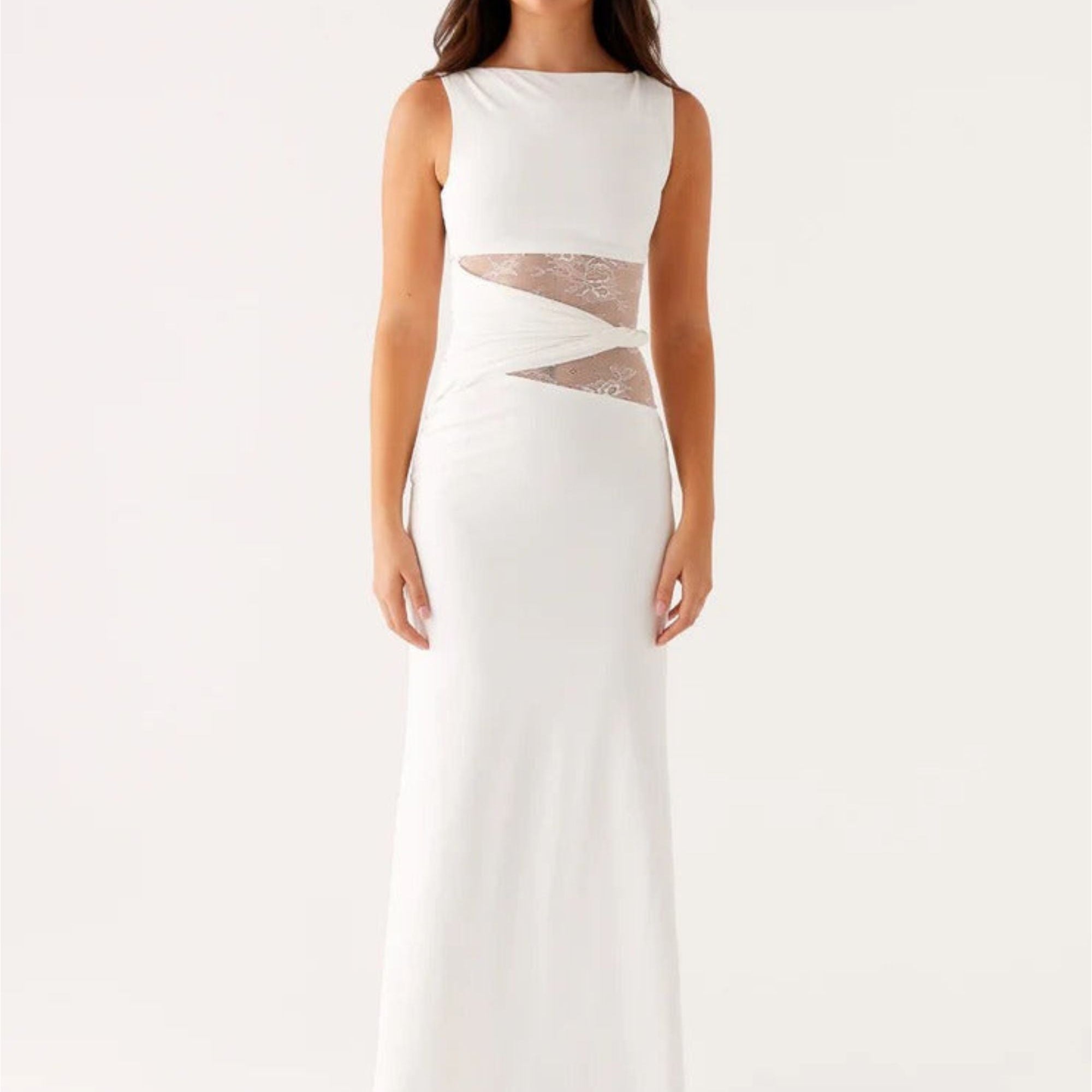 Orsolyka™ - Csipke betétes maxi ruha