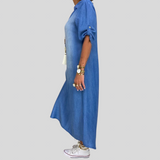 Kék™ - Laza maxi ing ruha