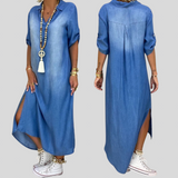 Kék™ - Laza maxi ing ruha