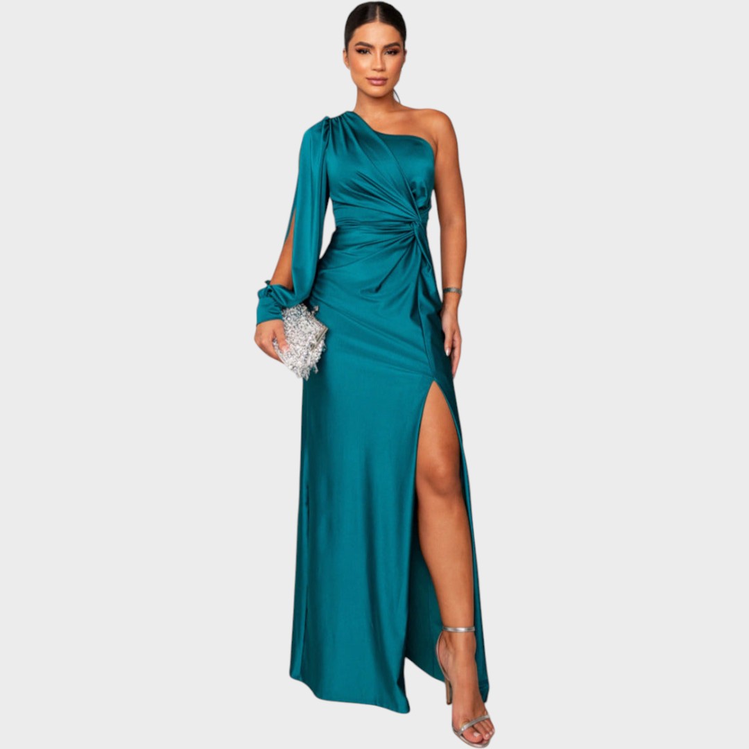 Angelika™ - Aszimmetrikus szatén ruha