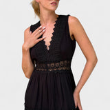 Csilla™  - Csipkés betétes alkalmi ruha