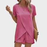 Petra™ - Aszimmetrikus blúz és short szett