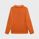 Elza™ - Cipzáras fonott mintás pulóver