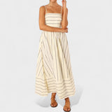 Cecília™ - Csíkos textúrás ruha