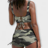 Csilla™  - Terepmintás kétrészes fürdőruha szett