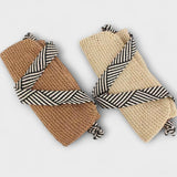 Ildikó™ - Fonott szalma táska zebramintás pánttal