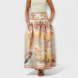 Borbála™ - Virágmintás maxi szoknya