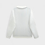 Elza™ - Cipzáras fonott mintás pulóver