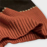 Aranka™ - Colorblock Pulóver Horgolt Szegéllyel