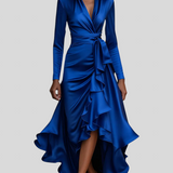 Stella™ - Szatén fodros aszimmetrikus ruha