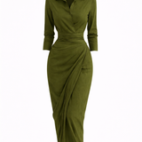 Ildikó™ - Ing ruha drapírozott részlettel