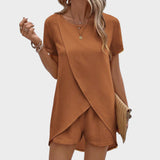 Petra™ - Aszimmetrikus blúz és short szett