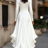 Stella™ - Szatén fodros aszimmetrikus ruha