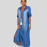 Kék™ - Laza maxi ing ruha