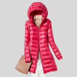 Debora™ - Hosszú, Bélelt Puffos Kabát Kapucnival