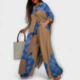 Lóra™ - Botanikus Mintás Ing és Nadrág Szett