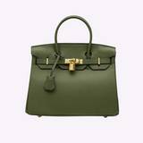 Dorottya™ - Strukturált bőr táska lakattal és arany zárral