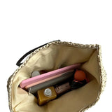 Zita™ - Nagy fonott szalma táska bőr fogókkal