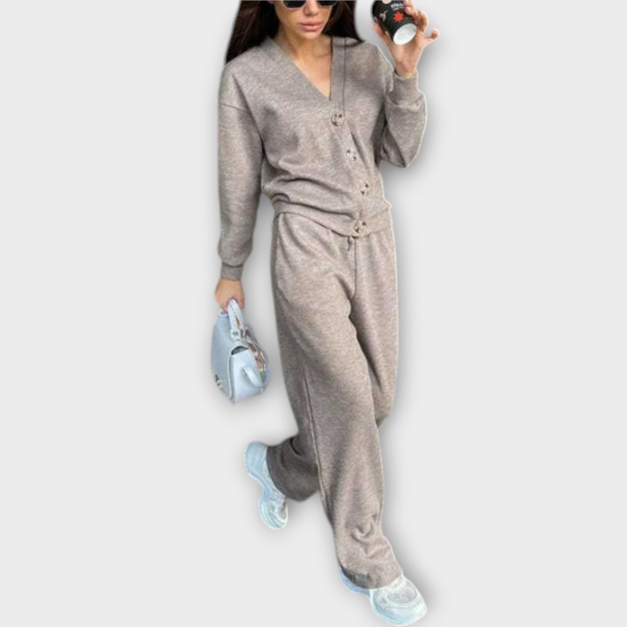 Szilvia™ - Kardigán és nadrág szett