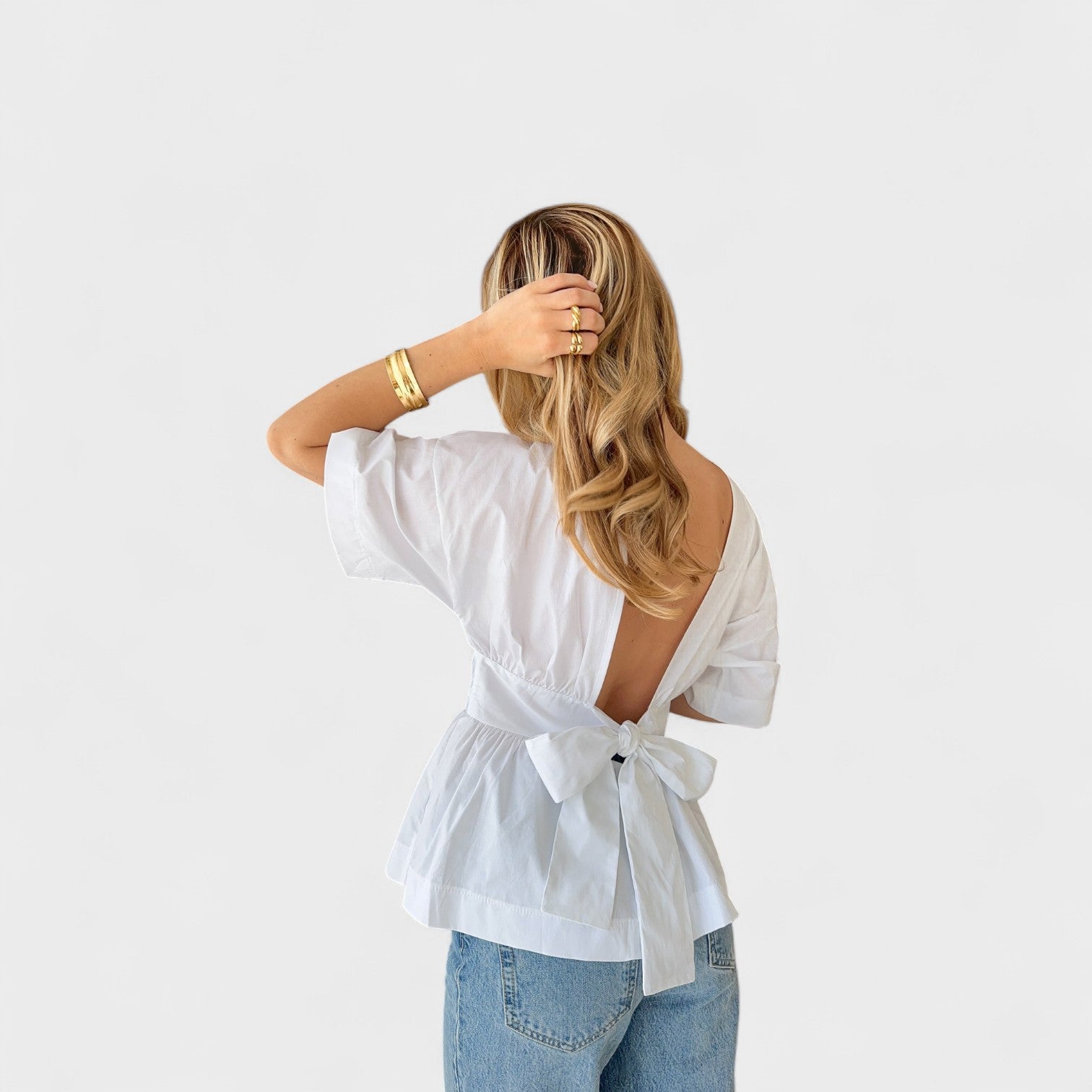 Nóra™ - Fodros derekú blúz