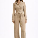 Nóra™ - Átlapolós ing és nadrág szett