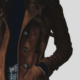 Barna™ - Bőr hatású trench kabát