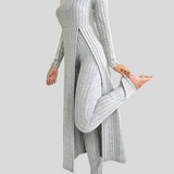 Gabriella™ - Bordázott hosszú kezeslábas