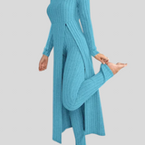 Gabriella™ - Bordázott hosszú kezeslábas