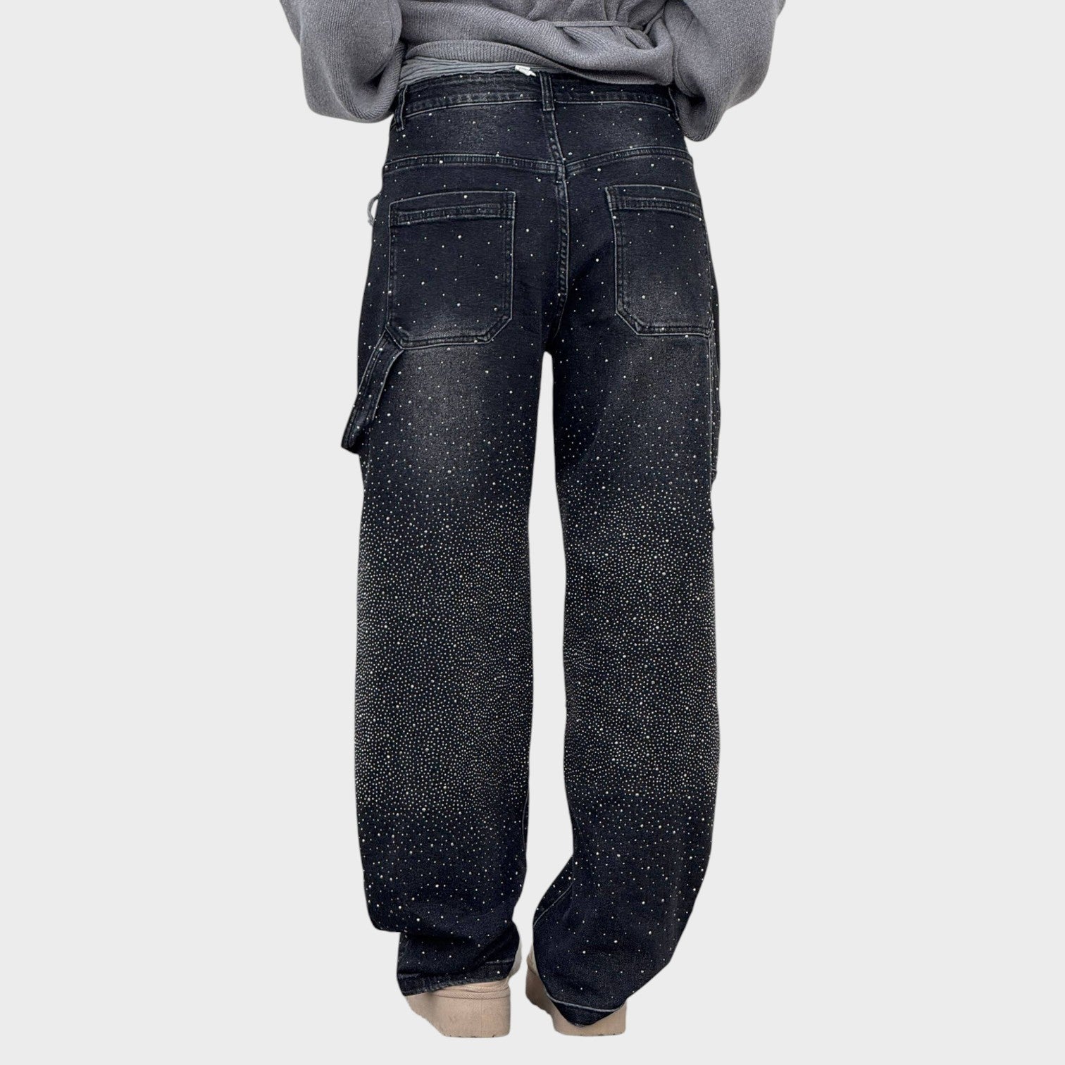 Cecília™ - Strasszos wide leg farmer