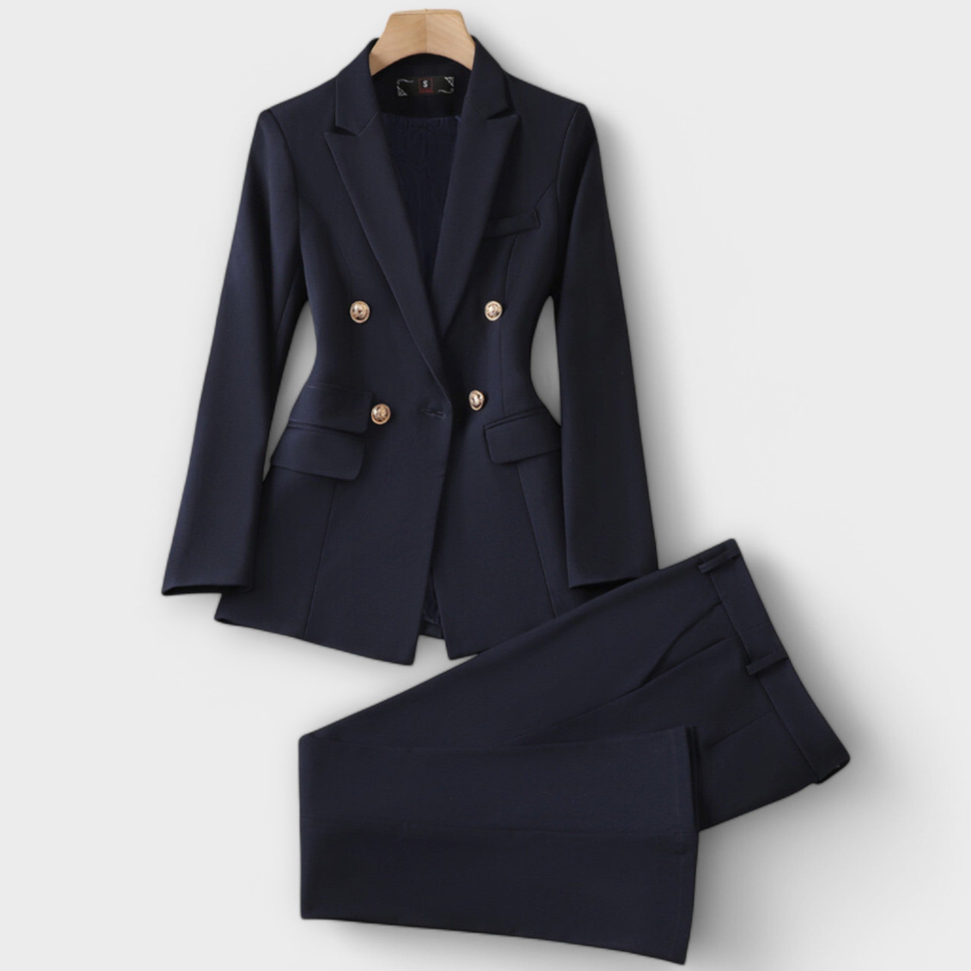 Beatrix™ - Arany Gombos Blézer és Nadrág Szett