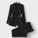 Beatrix™ - Arany Gombos Blézer és Nadrág Szett