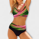 Zsófia™ - Grafikus mintás bikini magas derekú alsóval