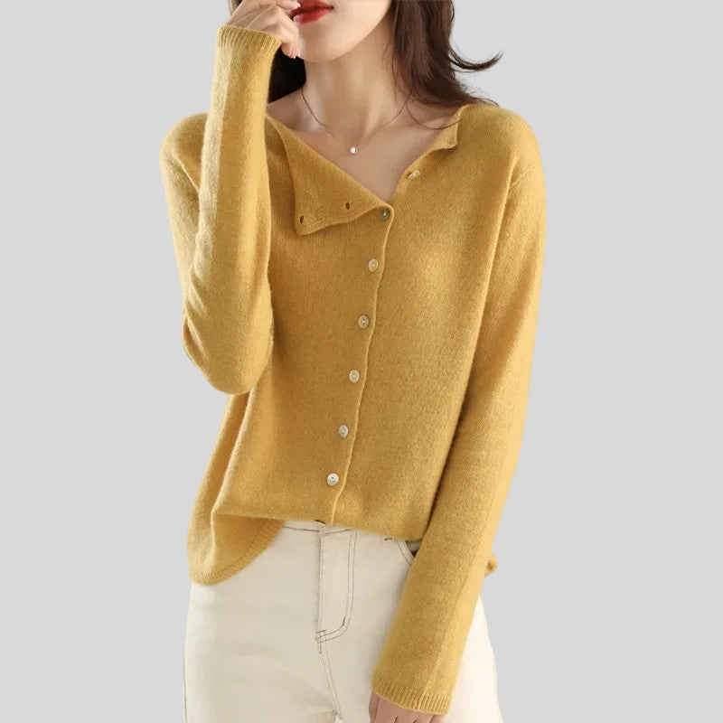 Cecilia™ - Kötött kabát elegáns gombokkal