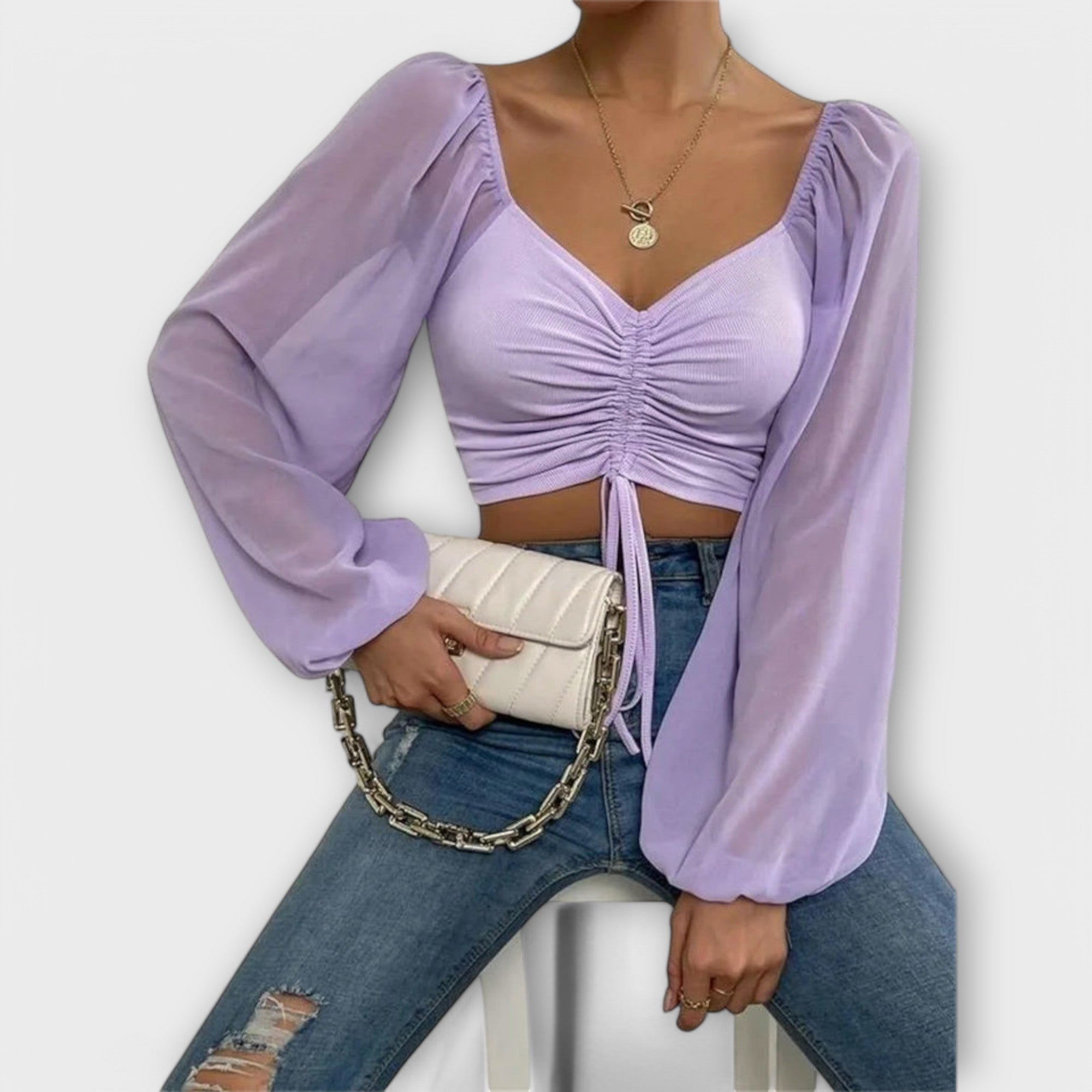 Piri™ - Puffos ujjú crop felső