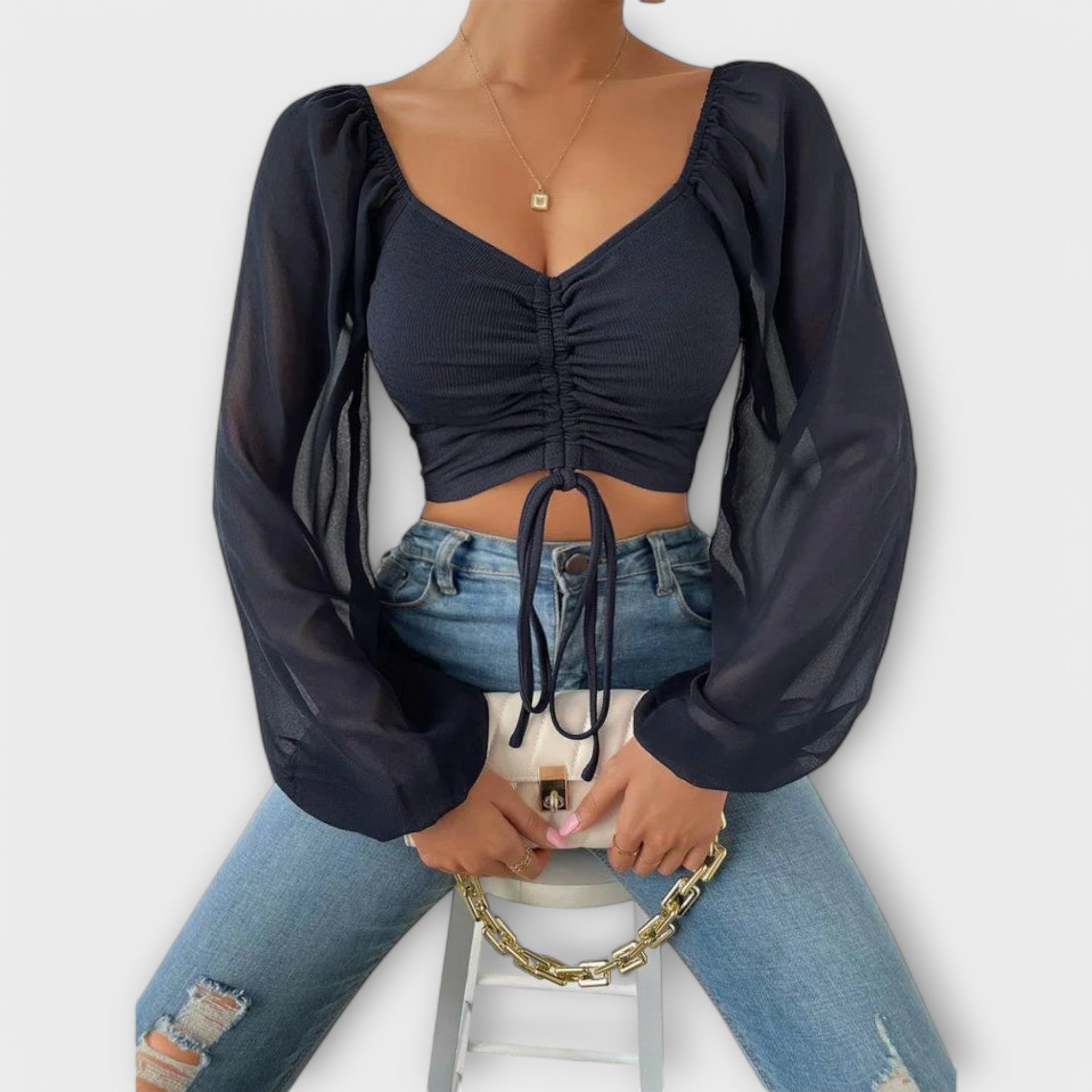 Piri™ - Puffos ujjú crop felső