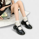 Noémi™ - Lakkbőr Mary Jane cipő és vastag talppal