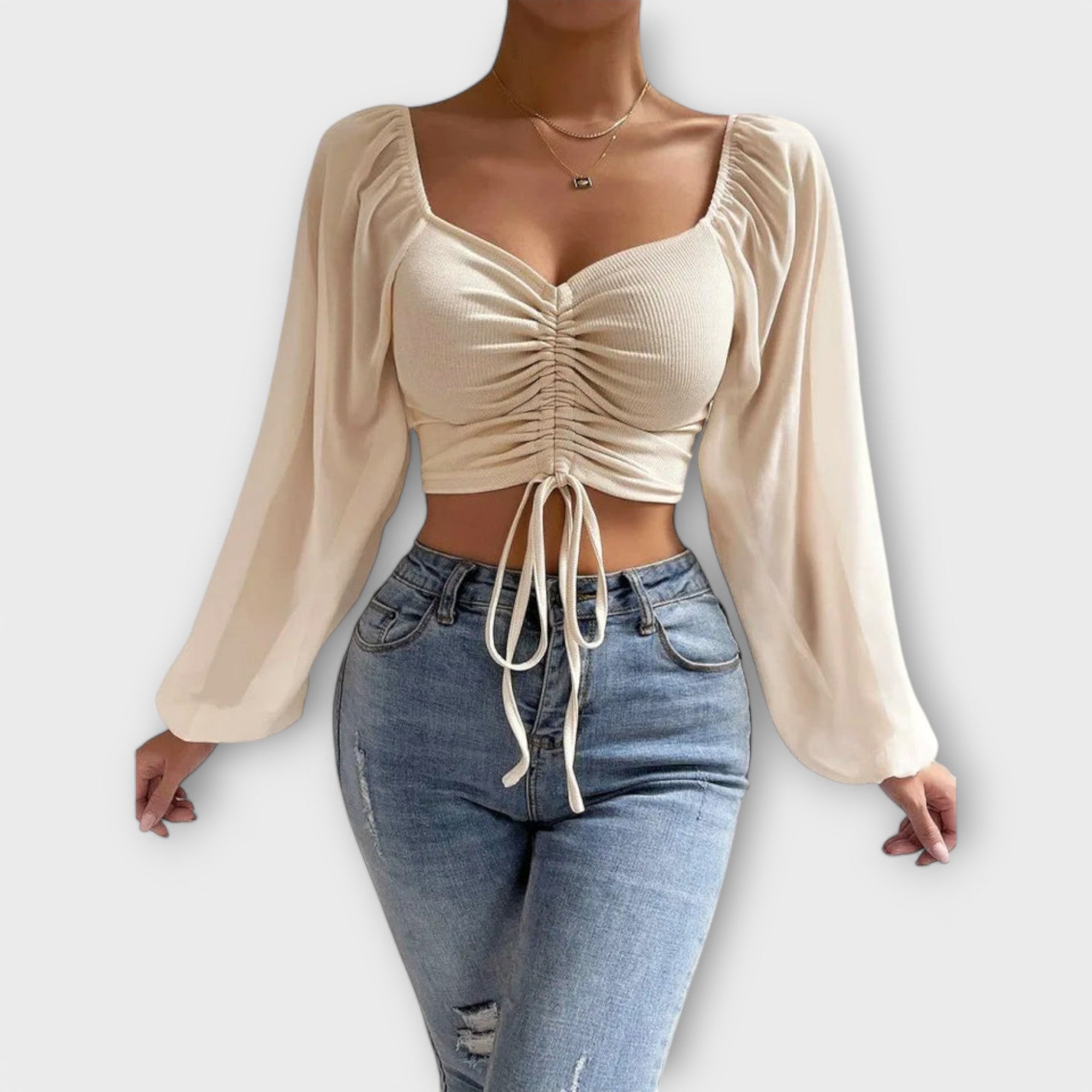 Piri™ - Puffos ujjú crop felső