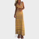 Napfény™  - Tie-dye maxi ruha kivágásokkal