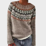 Fanni™  - Fair Isle mintás bolyhos pulóver