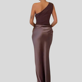 Lujzika™ - Csillogó aszimmetrikus vállú ruha