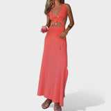 Napfény™  - Tie-dye maxi ruha kivágásokkal