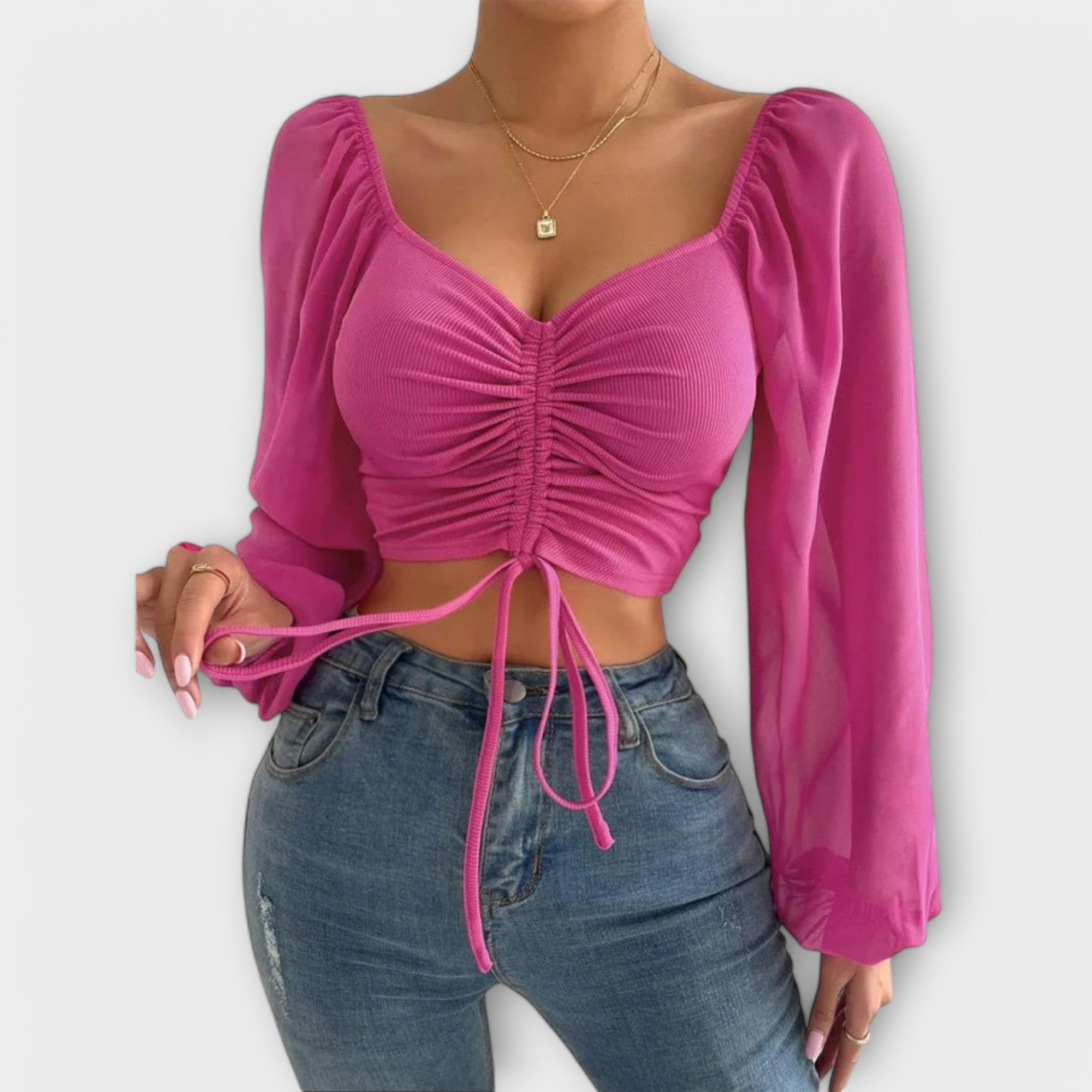 Piri™ - Puffos ujjú crop felső