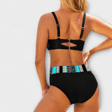 Zsófia™ - Grafikus mintás bikini magas derekú alsóval